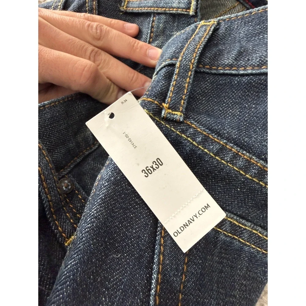 NEW Old Navy Size 36W 30L Straight Leg Denim Jean Pants Casual Button Zip NWT